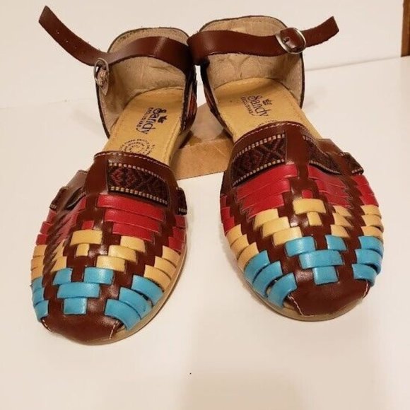 Sandy Exclusivas Women's Mexico Size 24 USA Size 7 Multicolor Sandals Colorful - Picture 1 of 7